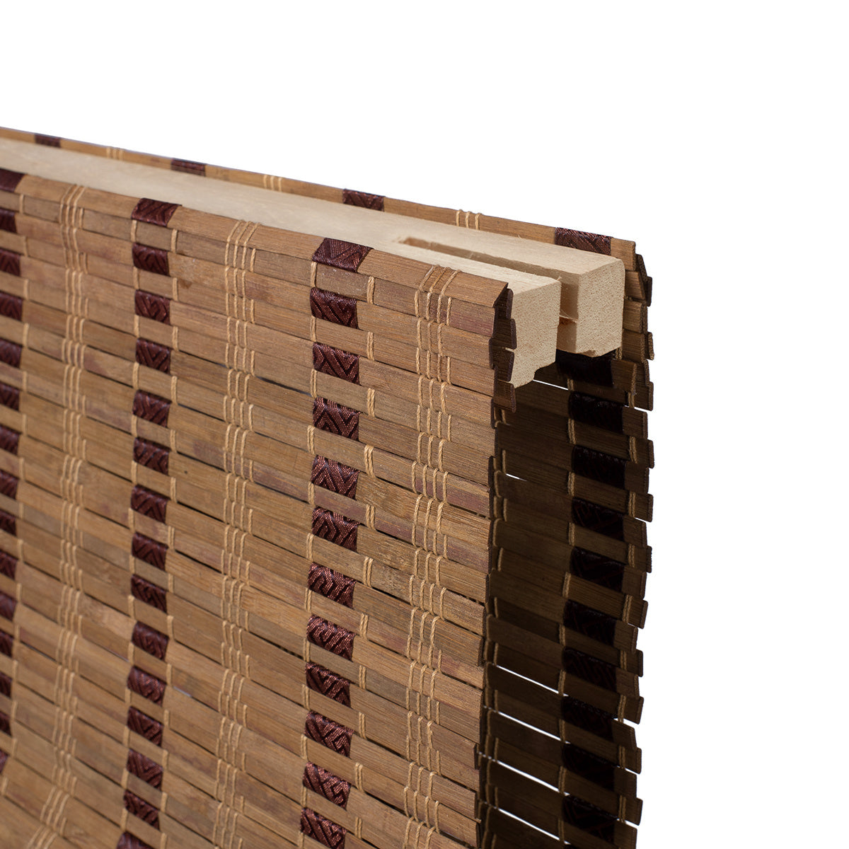 Berissa Minimalist Natural Contemporary Eco Chic Premium  Bamboo Shades showcasing warm bamboo texture.