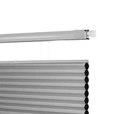Berissa No Drill Top Down Bottom Up Blackout Honeycomb Cellular Shades close-up of staying mechanism and cellular design