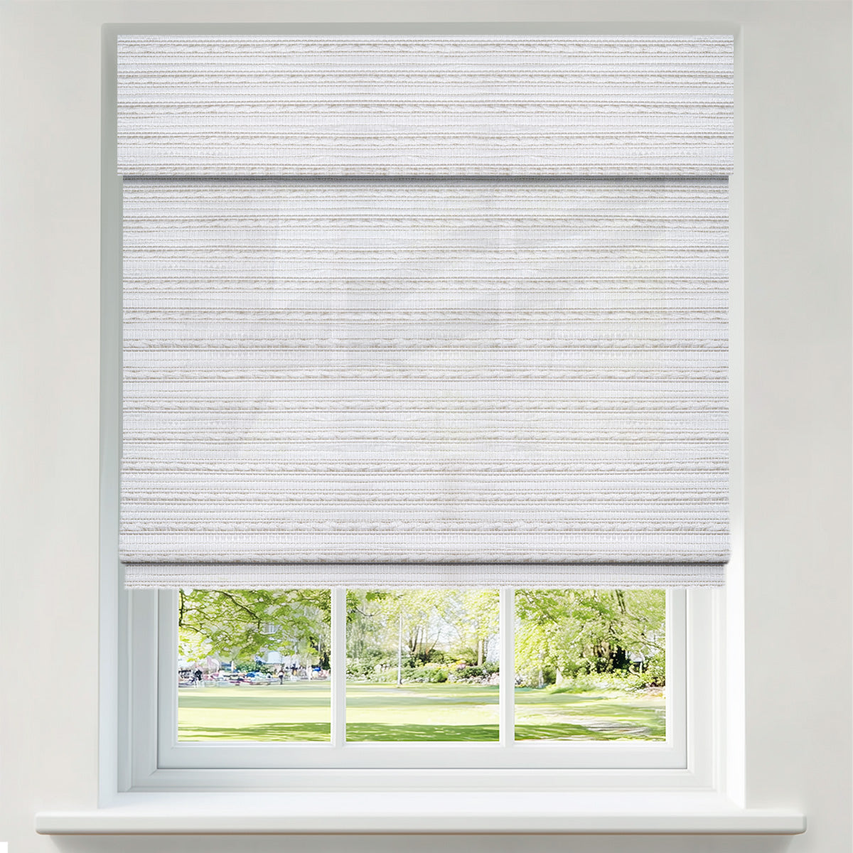 Berissa Cordless Woven Wood Shades Bamboo Roman Shades