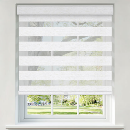 Berissa Wheat Inspired  Blackout Free-Stop Zebra Blinds Cordless Child Safe