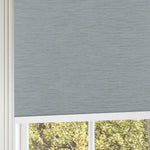 Berissa Classic Macaron Corded Pull Roller Shades in a sleek gray fabric for modern interiors.
