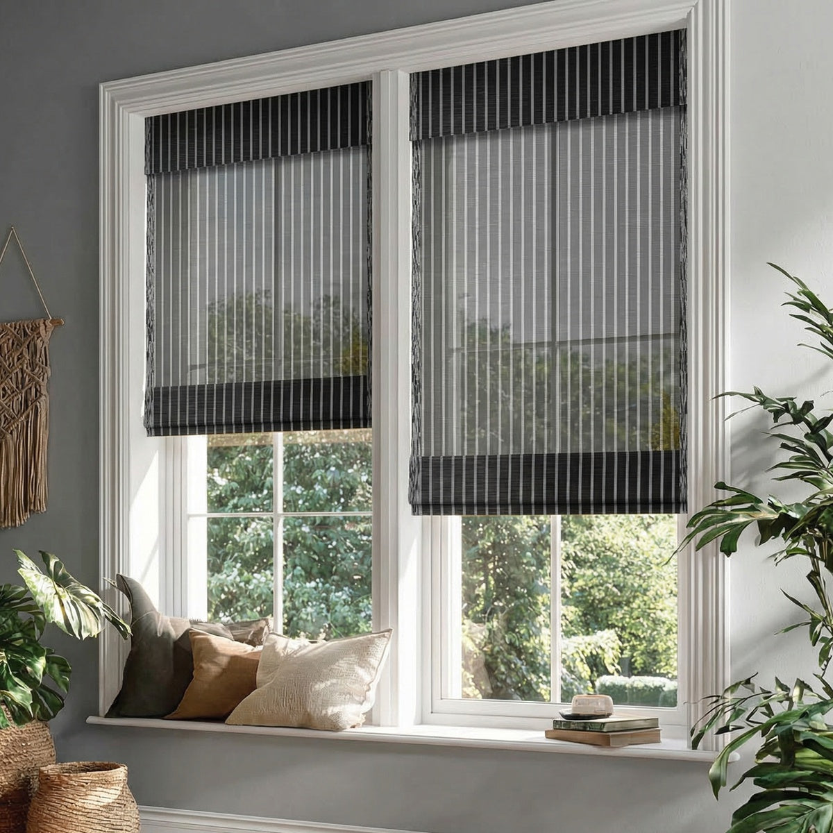 Berissa ShadowStripe Light-Filtering Roman Shade: Practical Application of Shades