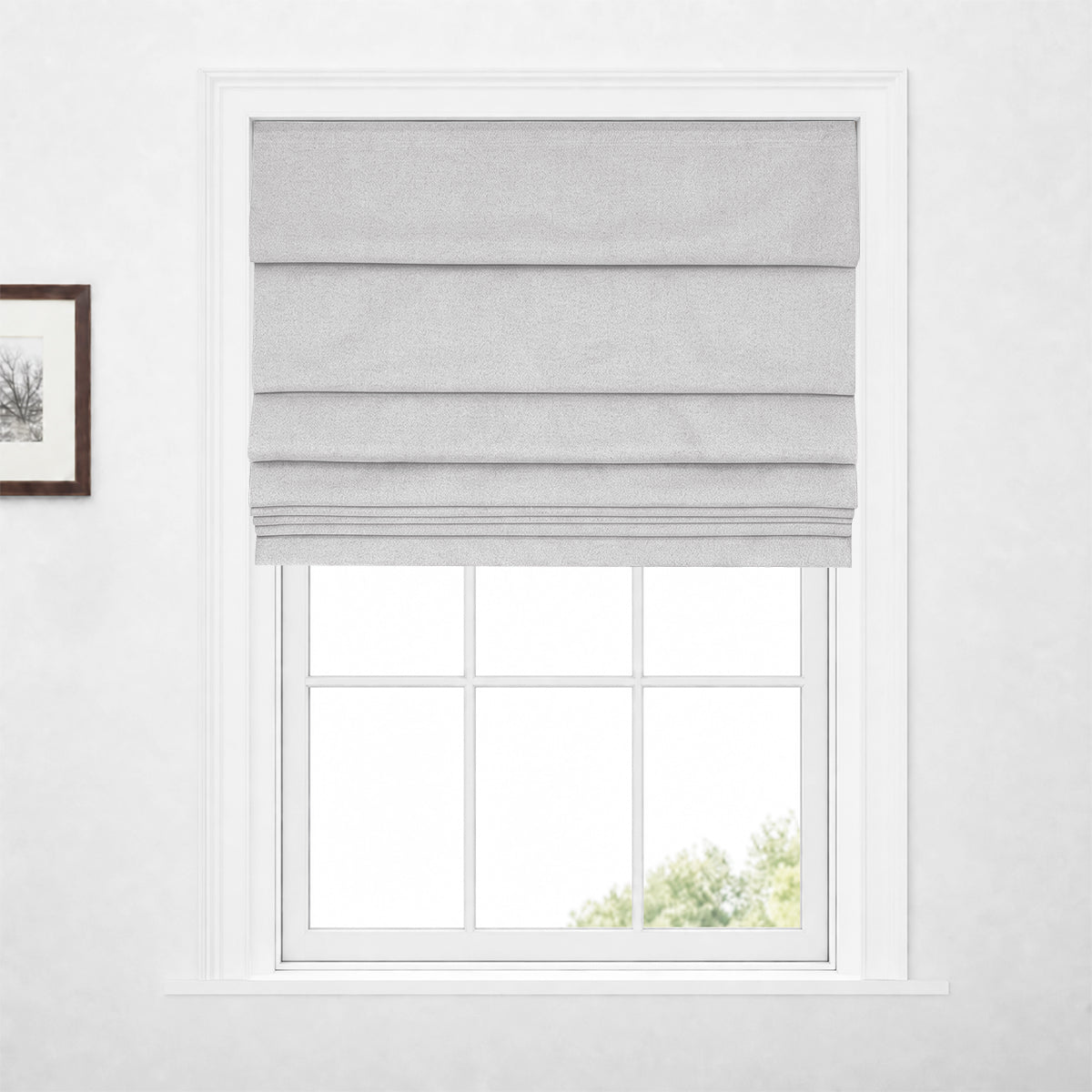 Berissa Custom Blackout Soft Fold Roman Shades Cordless