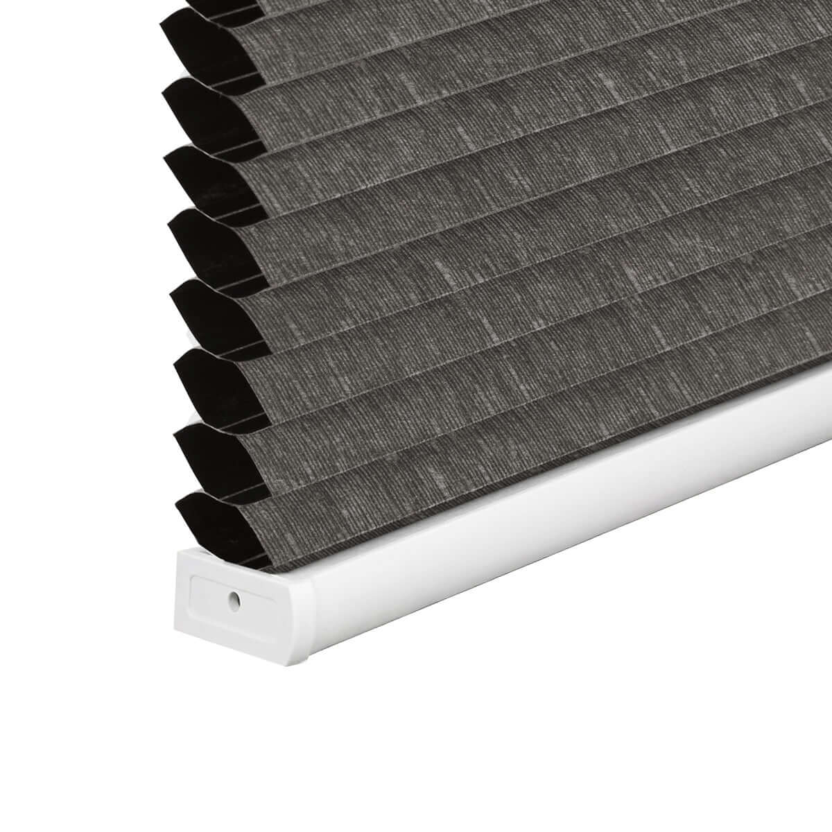 Berissa Blackout Jacquard Textured Honeycomb Cellular Shades: Bottom Rail View