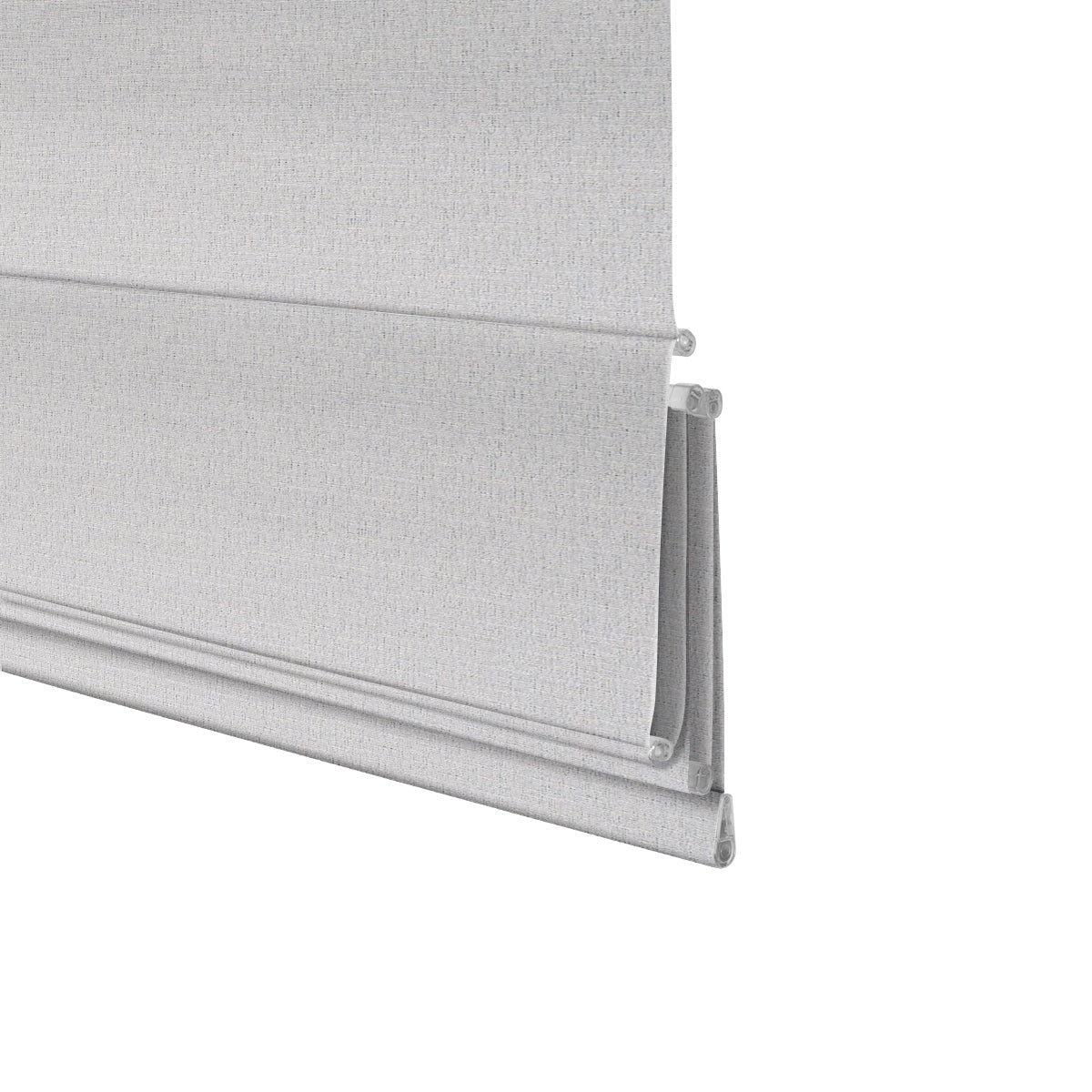 Berissa Custom Blackout Flat Fold Roman Top Down Bottom Up Shade Cordless: Bottom Rail View 2