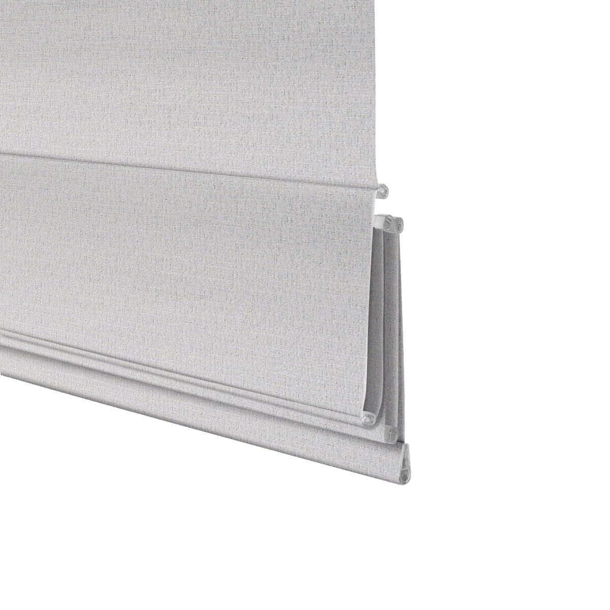 Berissa Custom Blackout Flat Fold Roman Top Down Bottom Up Shade Cordless: Bottom Rail View 2