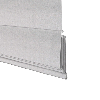 Berissa Custom Blackout Flat Fold Roman Top Down Bottom Up Shade Cordless: Bottom Rail View 2