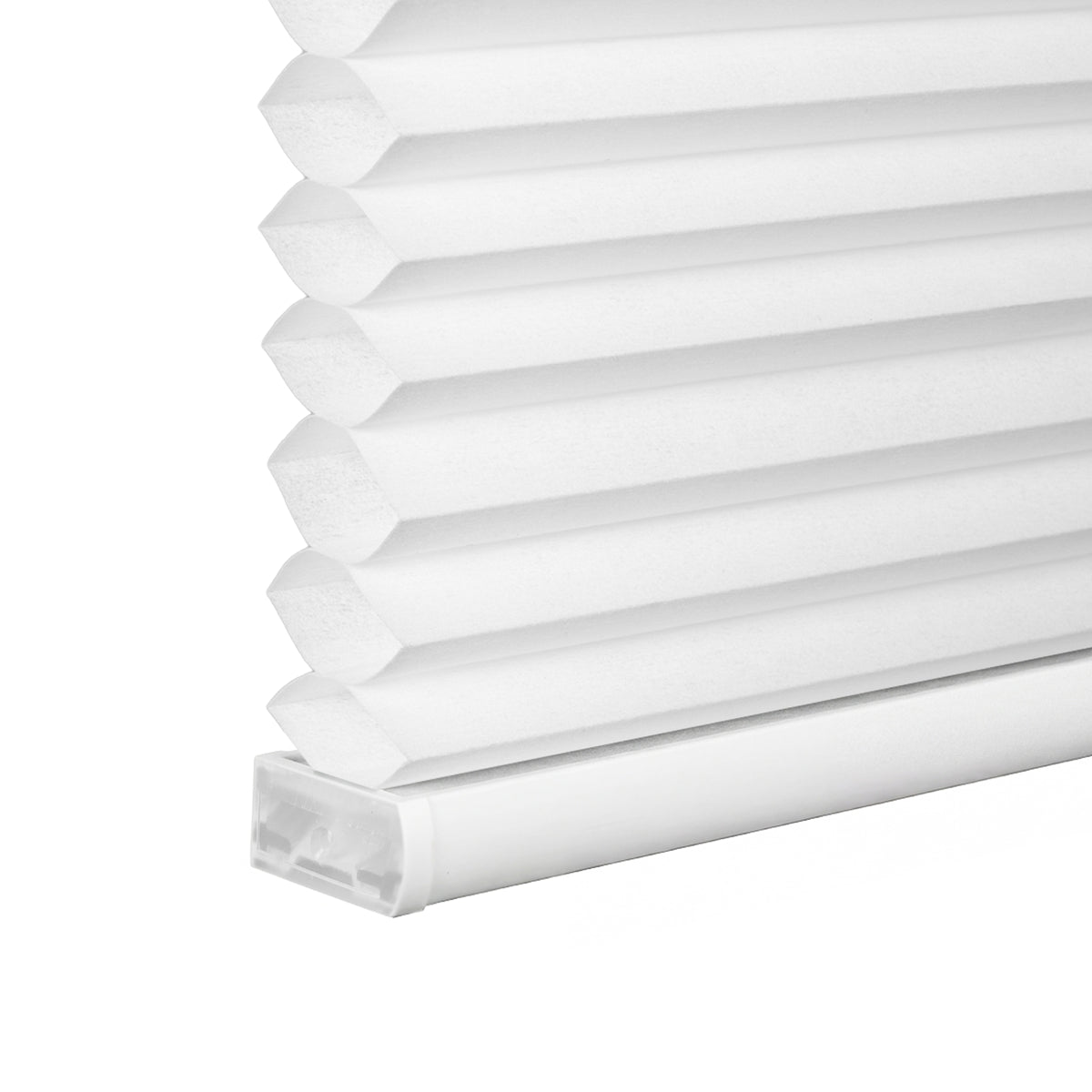 Berissa No Tools No Drill Blackout Light Filtering Double Honeycomb Shades: Bottom Rail View 2