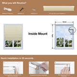 Berissa Budget-Friendly Classic No Drill Easy-Install Cellular Shades installation guide and components list.