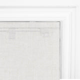 Berissa Soft Creamy Cotton Beige Textured Roman Shades: Headrail Detail 3