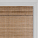 Berissa Cordless Warm Light Filtering Handcrafted Texture Bamboo Shades close-up view with refined natural bamboo texture.
