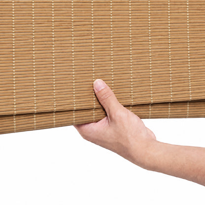 Berissa Motorized No-Drill Natural Bamboo Shades