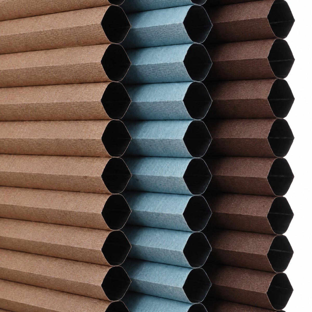Berissa Motorized No-Drill Top-Down Bottom-Up Blackout Cellular Shade