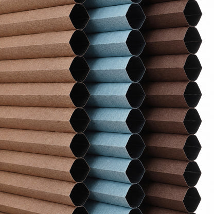 Berissa Motorized No-Drill Top-Down Bottom-Up Blackout Cellular Shade