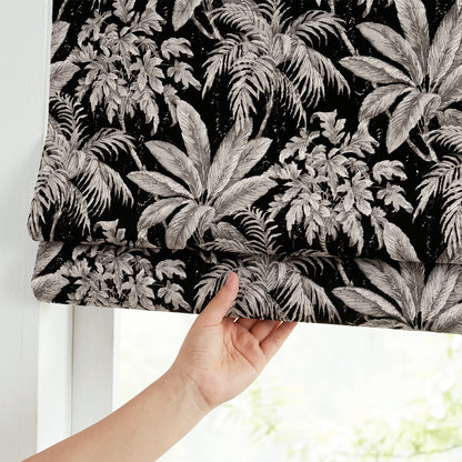 Berissa No-Drill Cordless Blackout Botanical Roman Shade