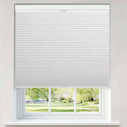 Berissa Classic Blackout Top Down Bottom Up Cellular Shades installed on a window, offering privacy and light control.