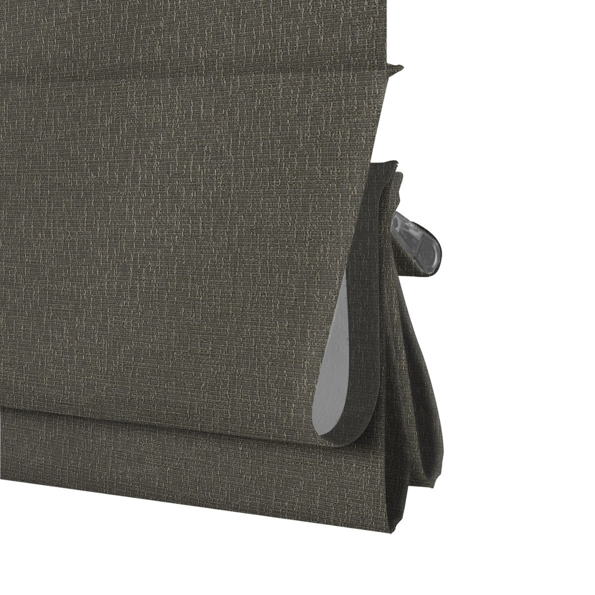 Berissa Linen Look Blackout Flat Fold  Top Down Bottom Up Roman Shade in a sleek flat-fold design.