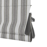 Berissa Modern No Tool Vertical Stripe Cordless Roman Shade: Bottom Rail View 1