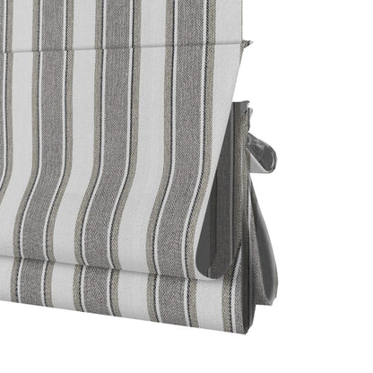 Berissa Modern No Tool Vertical Stripe Cordless Roman Shade: Bottom Rail View 1