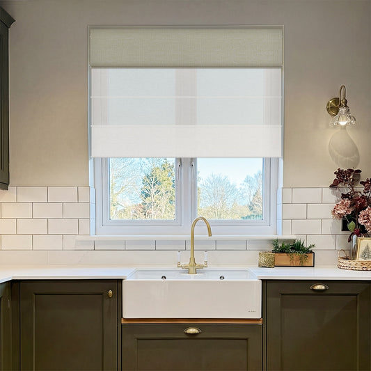 Berissa Day Night Blackout Classic No Drill Easy to Install Roman Shades