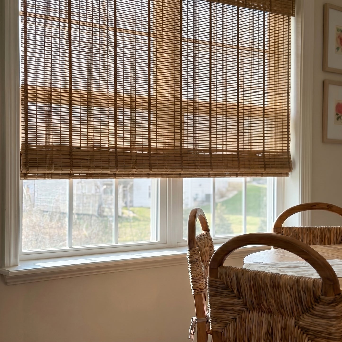 Berissa Sunwoven Natural Bamboo Roman Shade: Product Showcase Image 1