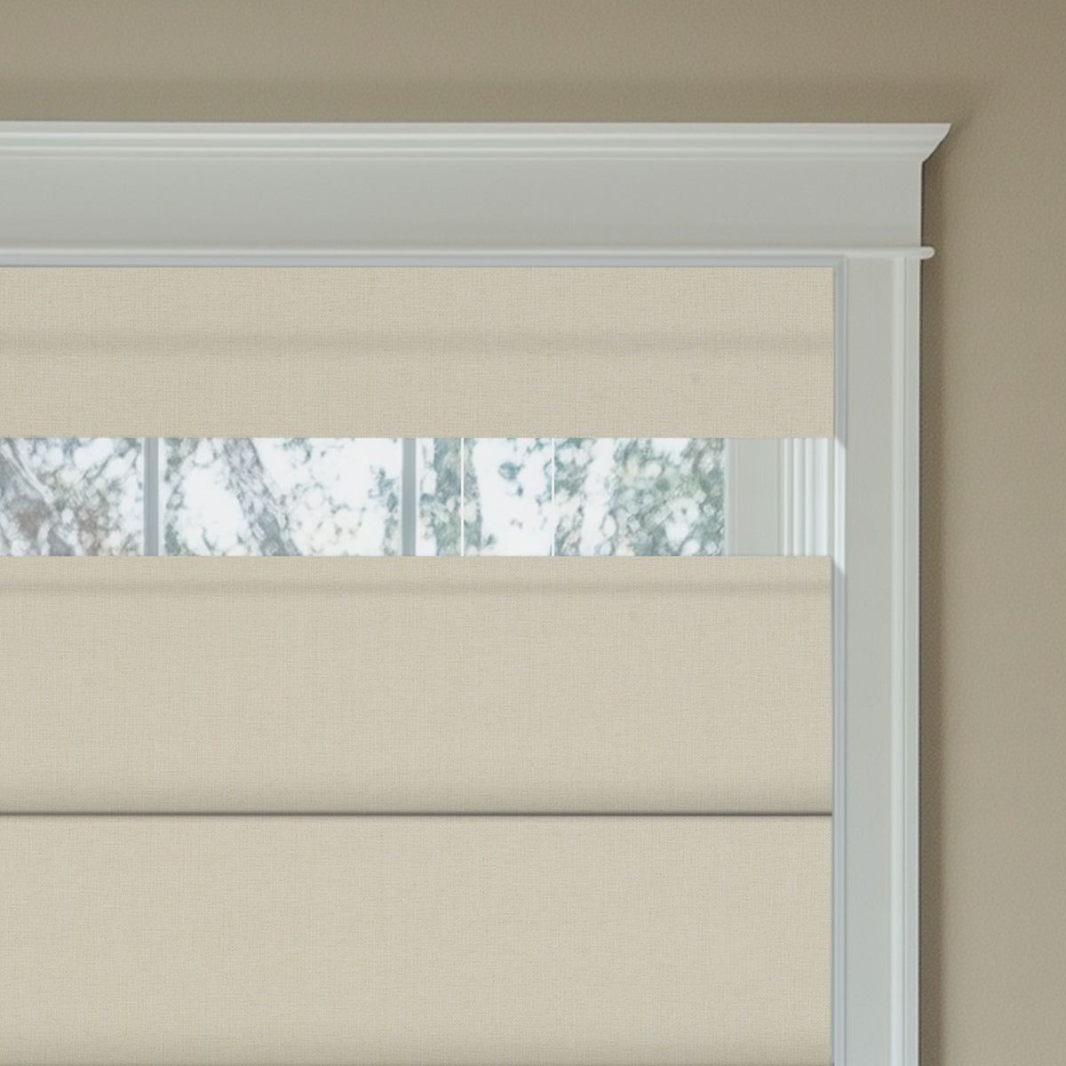 Berissa No Drill No Tools Top Down Bottom up Blackout Roman Shades: Headrail Detail 1