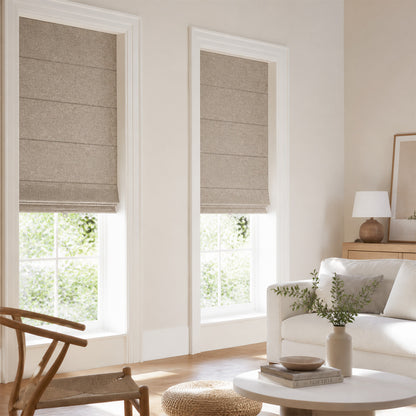 Berissa Custom No-Drill Soft Blackout Roman Shades