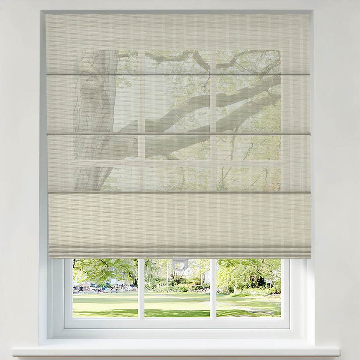 Berissa Natural Style Faux Bamboo Roman Shades: Product Showcase Image