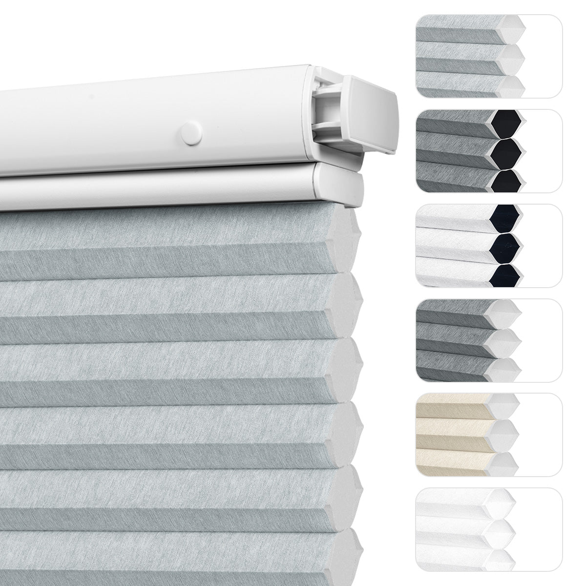 Berissa Custom No Drill Double Insulating Cellular Shades