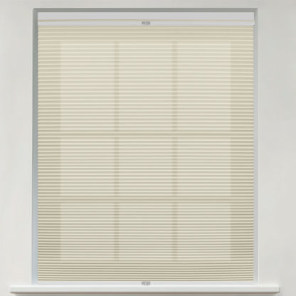 Berissa Shallow Depth Fit Cordless Top Down Bottom Up Cellular Shades in a cozy living room window.