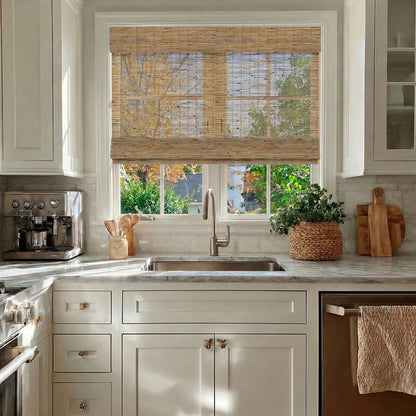 Berissa Sunwoven Natural Bamboo Roman Shade: Product Showcase Image 3