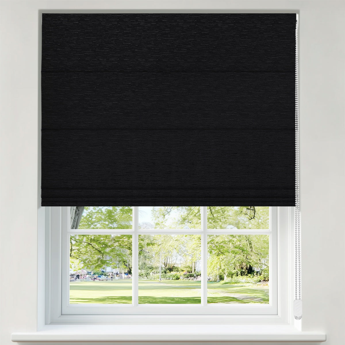 Berissa Timeless Cord Textured Blackout Jacquard Roman Shades