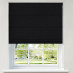 Berissa Timeless Cord Textured Blackout Jacquard Roman Shades: Product Showcase Image