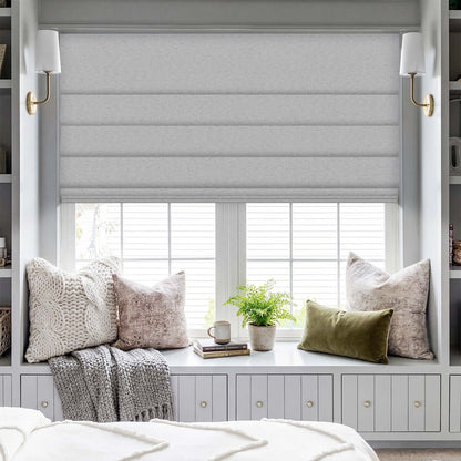 Berissa Custom Blackout Soft Fold Sheer Roman Shades Cordless:  Practical Application of Shades