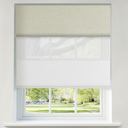 Berissa Day Night Blackout Classic No Drill Easy to Install Roman Shades