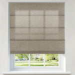 Berissa Classic Linen Glow Roman Shades Cordless Child Safe: Product Showcase Image