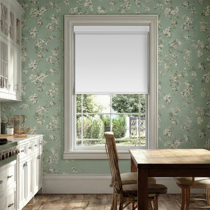 Berissa Pure White Simple Elegance Cordless Spring Roller Blinds