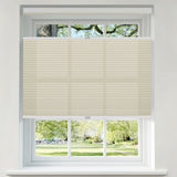 Berissa Shallow Depth Fit Cordless Top Down Bottom Up Cellular Shades in a window showcasing natural light.