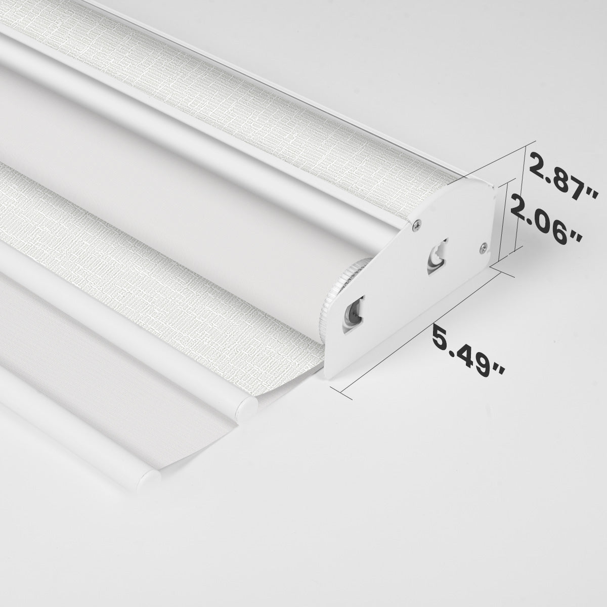 Berissa Cordless Double-Layered Reverse Roll Roller Shades with Valance