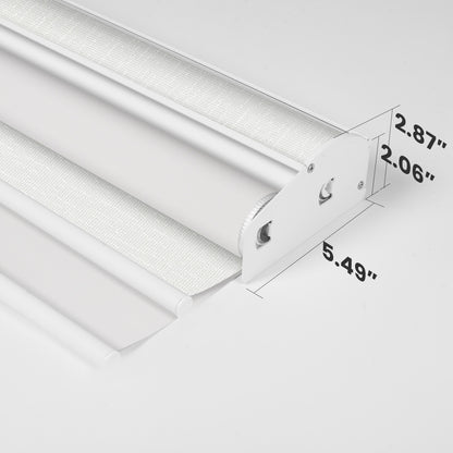 Berissa Cordless Double-Layered Reverse Roll Roller Shades with Valance