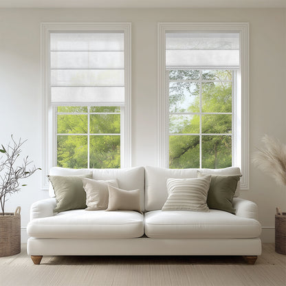 Berissa Custom Flat Fold Roman Shade Cordless