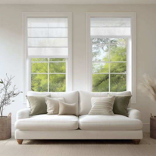 Berissa Custom Flat Fold Roman Shade Cordless