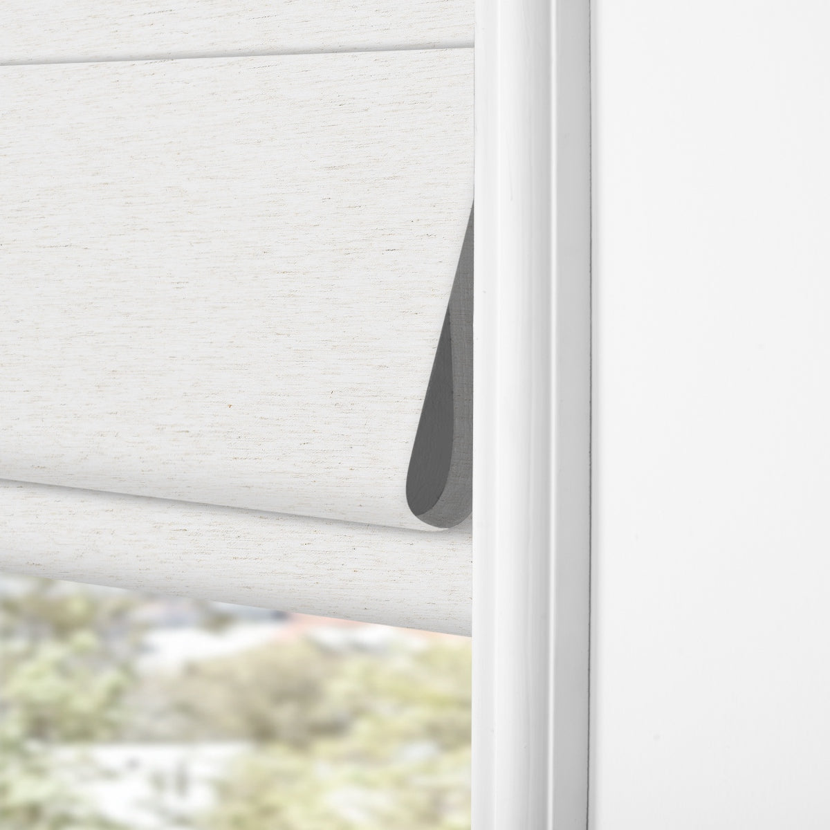 Berissa No Tool No Drill Cordless Blackout Roman Shades: Bottom Rail View 2