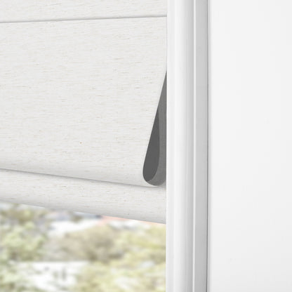 Berissa No Tool No Drill Cordless Blackout Roman Shades: Bottom Rail View 2