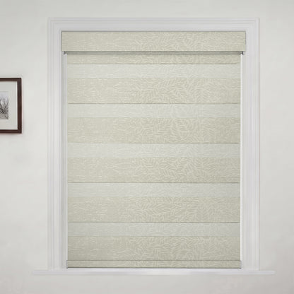 Berissa Custom No Drill Texture Day Night Blackout Zebra Blinds
