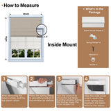Berissa Day Night Soft Elegant Blackout Custom Color Roman Shades: Installation & Hardware Diagram