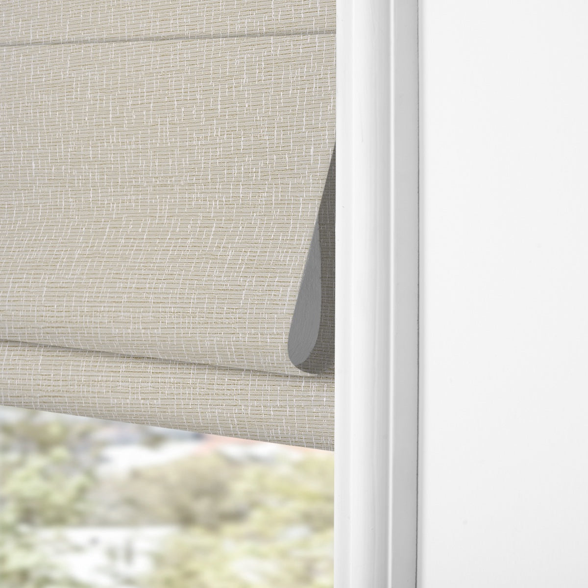Berissa No Tool No Drill Top Down Bottom Up Roman Shades: Bottom Rail View 2