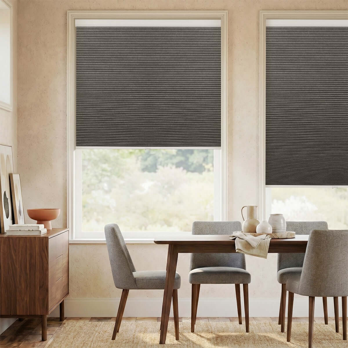 Berissa Blackout Jacquard Textured Honeycomb Cellular Shades: Practical Application of Shades