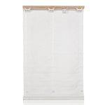 Berissa Soft Creamy Cotton Beige Textured Roman Shades: Rear View