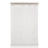Berissa Soft Creamy Cotton Beige Textured Roman Shades: Rear View